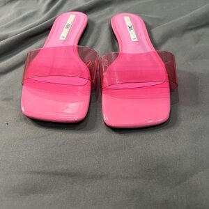 Zara Pink Slide Sandals